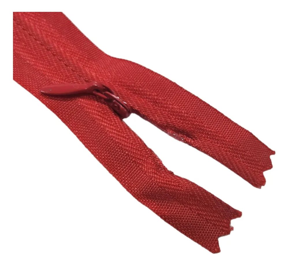 CIERRE NYLON INVISIBLE ROJO 15 CM