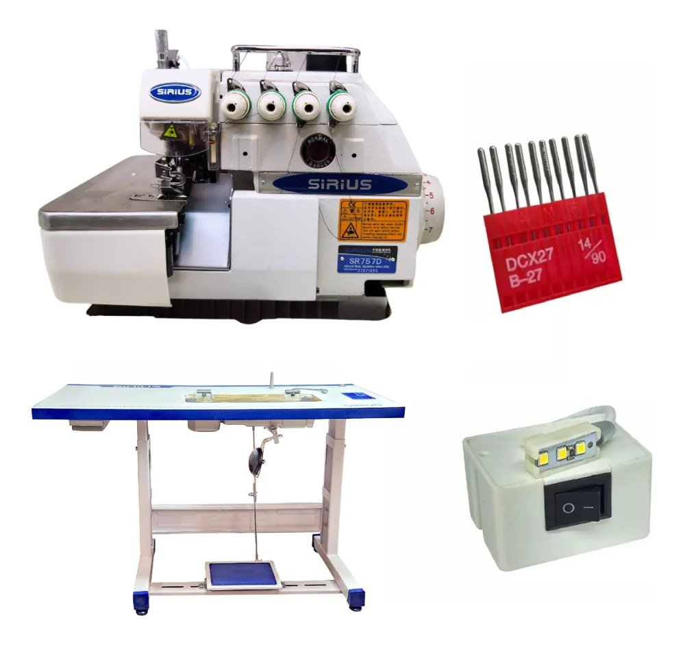 SR757D MÁQUINA OVERLOCK 5 HILOS MOTOR SERVO INTEGRADO