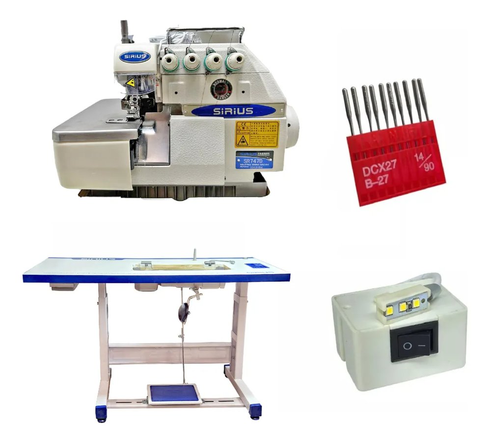 SR747D MÁQUINA OVERLOCK 4 HILOS MOTOR SERVO INTEGRADO