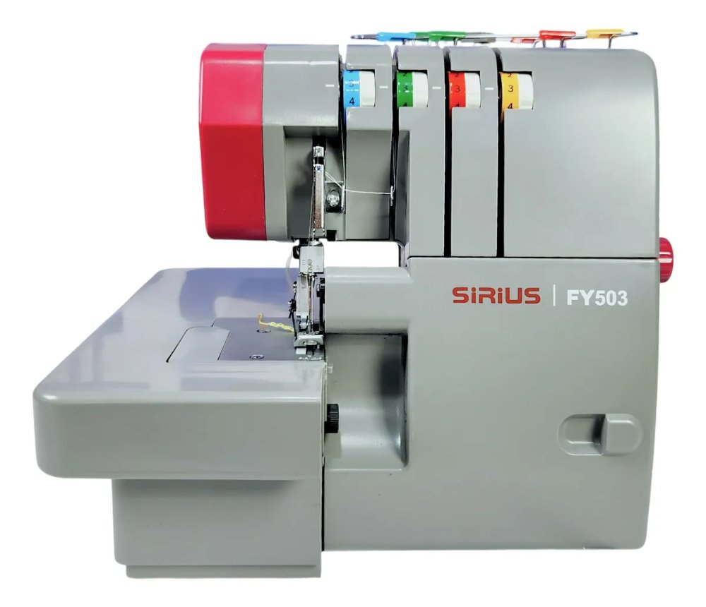 FY503 MÁQUINA OVERLOCK CASERA DE 2, 3 Y 4 HILOS GRIS OSCURO
