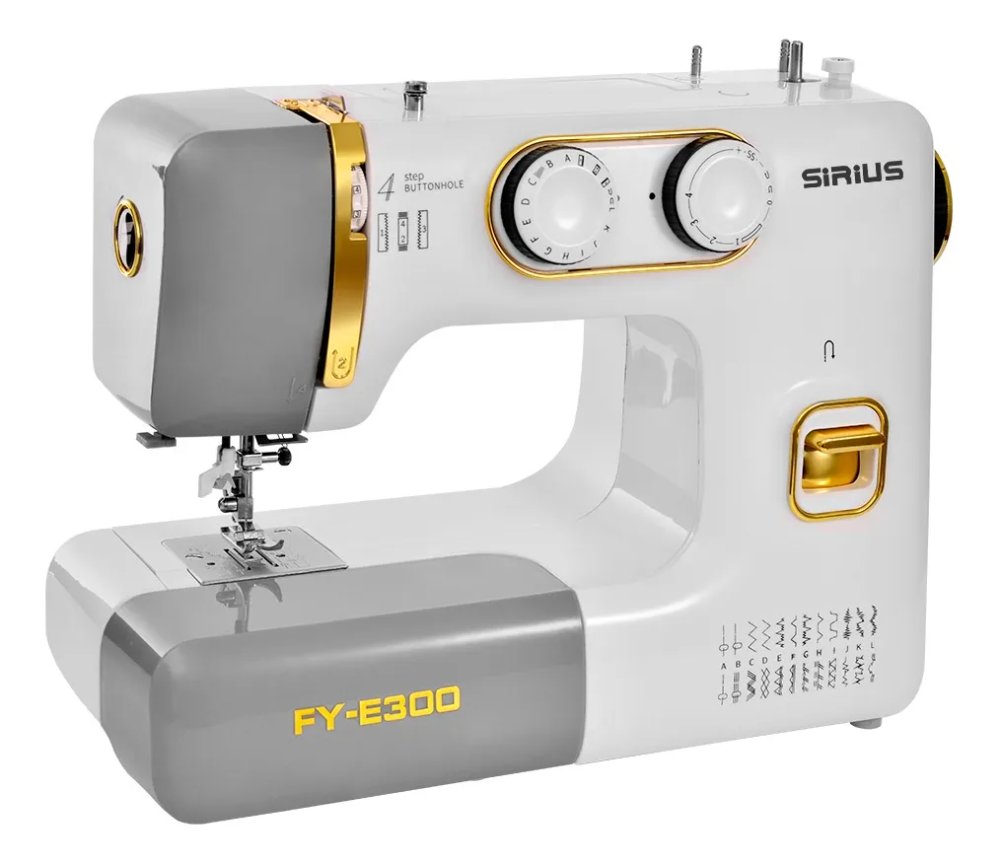 FY300 MÁQUINA RECTA CASERA BLANCO CON DORADO