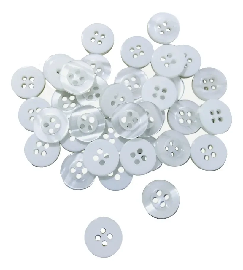 ALM14: BOTÓN CAMISERO BLANCO 20L