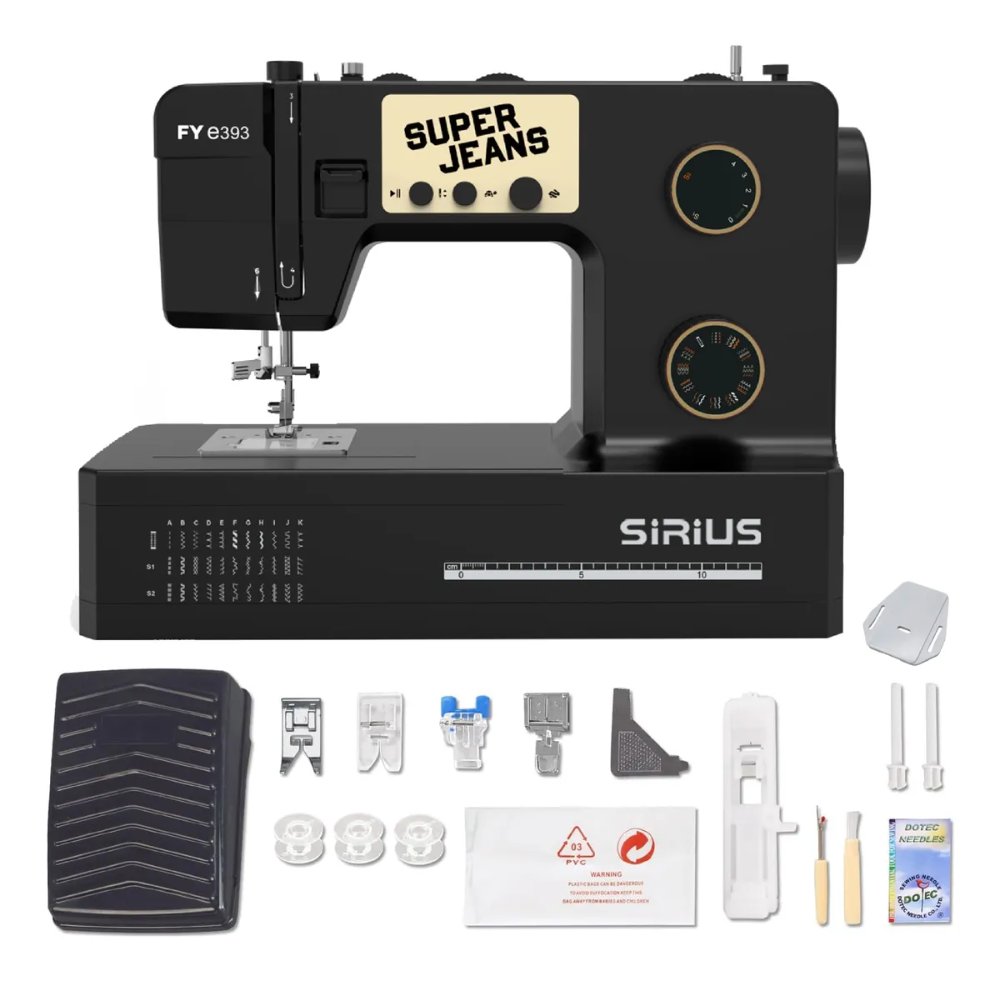 FYE393 MÁQUINA RECTA CASERA NEGRO
