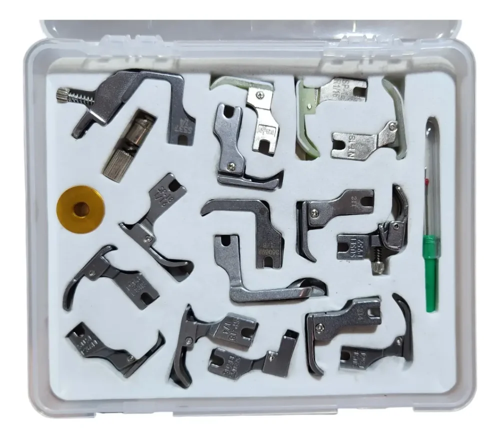 G647: KIT DE 16 PRENSATELA MÁQUINA RECTA (RE-19)