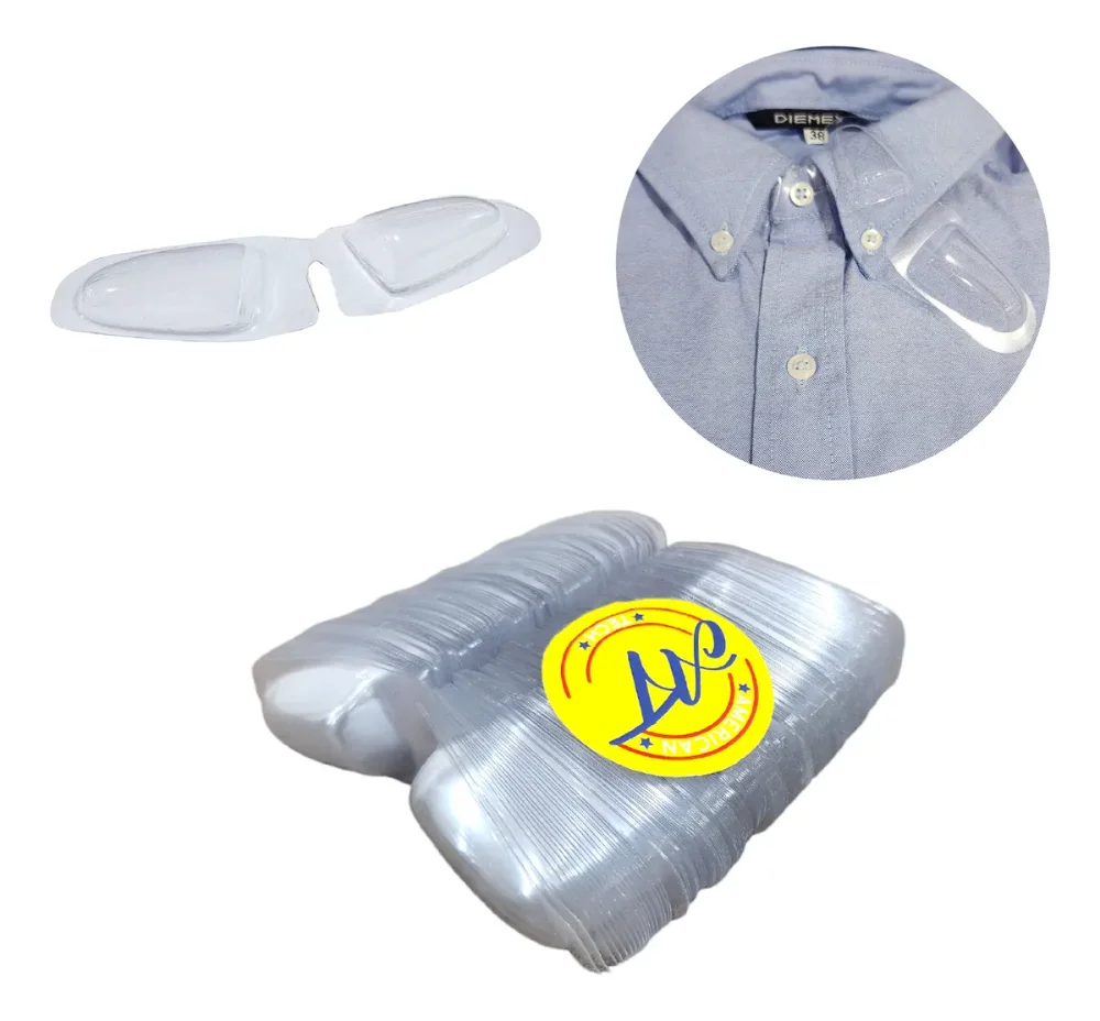 ALM16: 200 SOPORTES PARA CUELLO DE CAMISA TIPO MARIPOSA