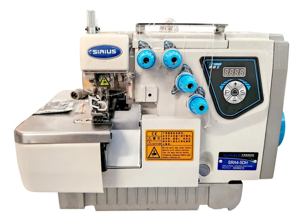 SRA4-5DH MÁQUINA OVERLOCK 5 HILOS MOTOR SERVO INTEGRADO TRABAJO PESADO