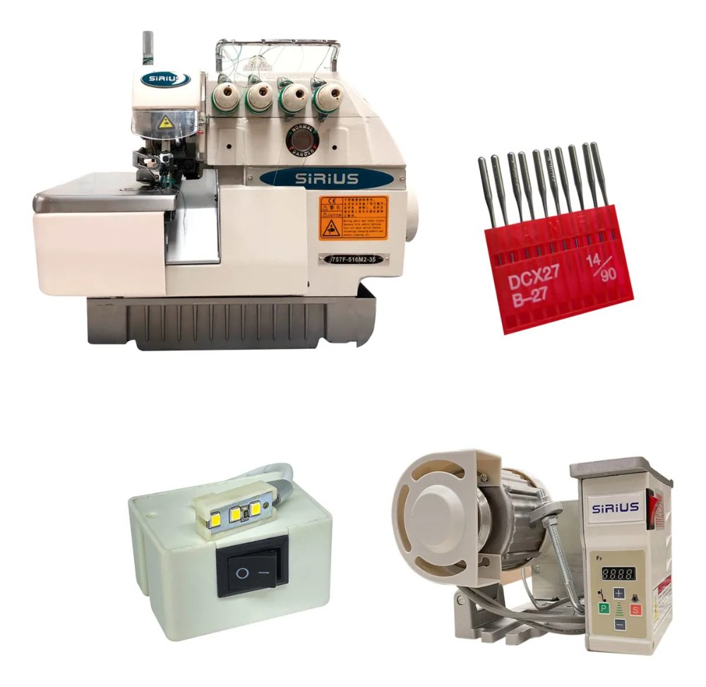 SR757A MÁQUINA OVERLOCK 5 HILOS MOTOR SERVO EXTERNO