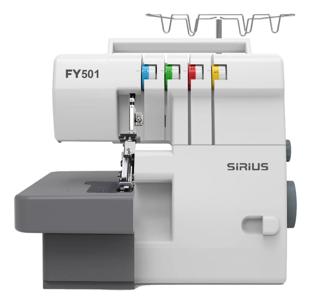 FY501 MÁQUINA OVERLOCK CASERA DE 2, 3 Y 4 HILOS GRIS