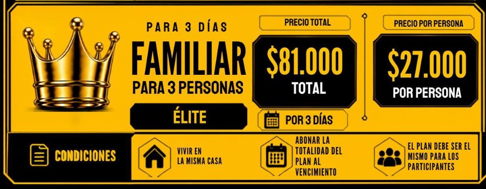 PLAN FAMILIAR 3 DIAS