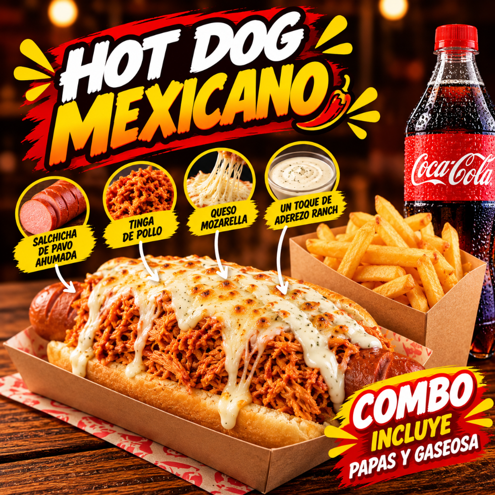 Combo de Hot Dog Mexicano