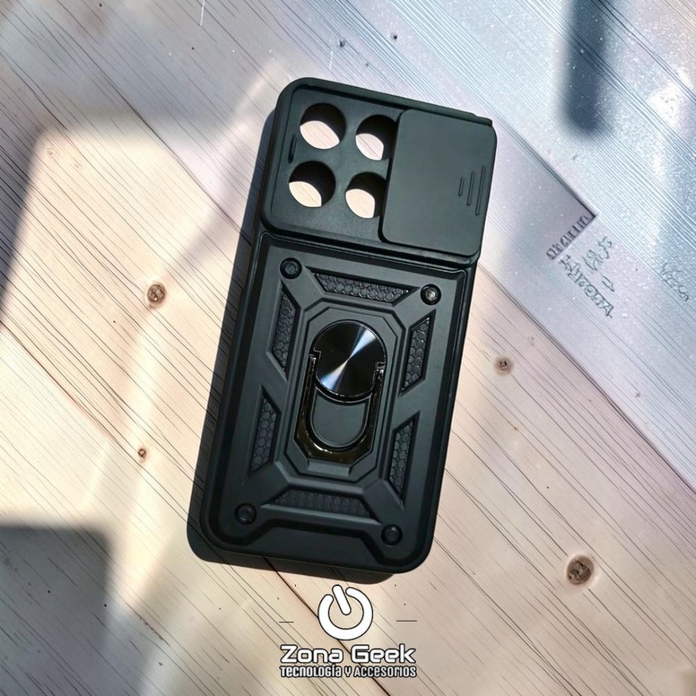 FUNDA ARMOR CON ANILLO E IMÁN MOTO G67/ G77 NEGRA