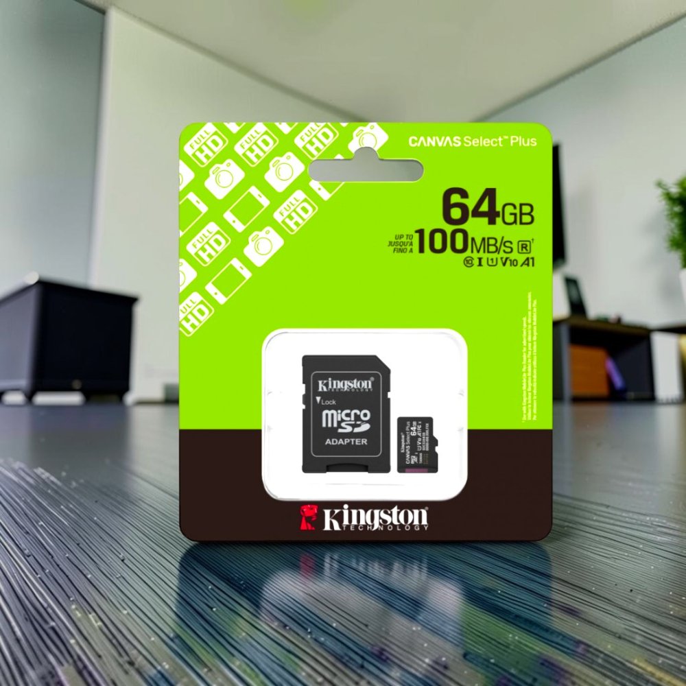 MICRO SD XC 64.00 GB KINGSTON CANVAS SELECT PLUS