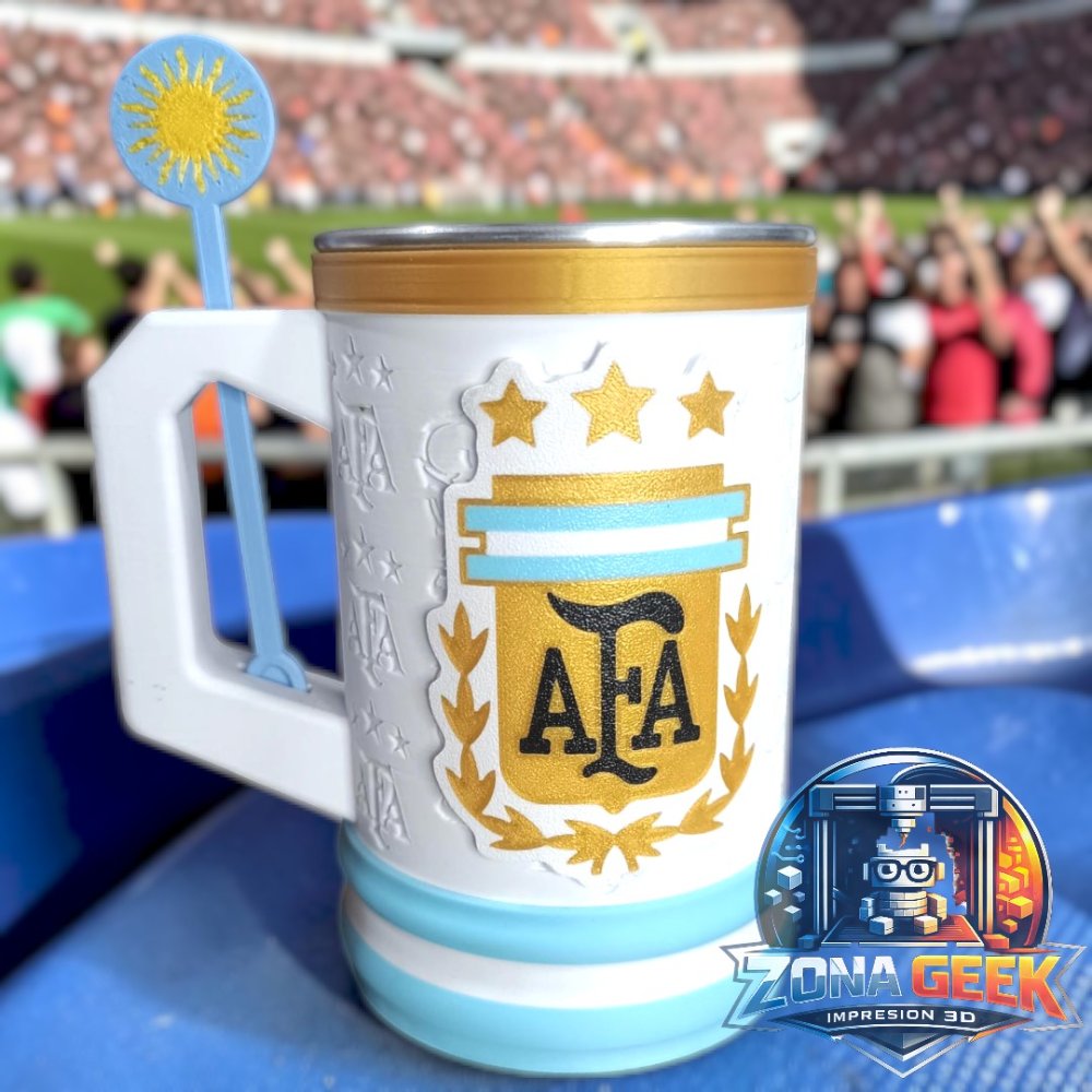 JARRA CHOPP AFA ARGENTINA 2026 CON REVOLVEDOR X 500 ML.