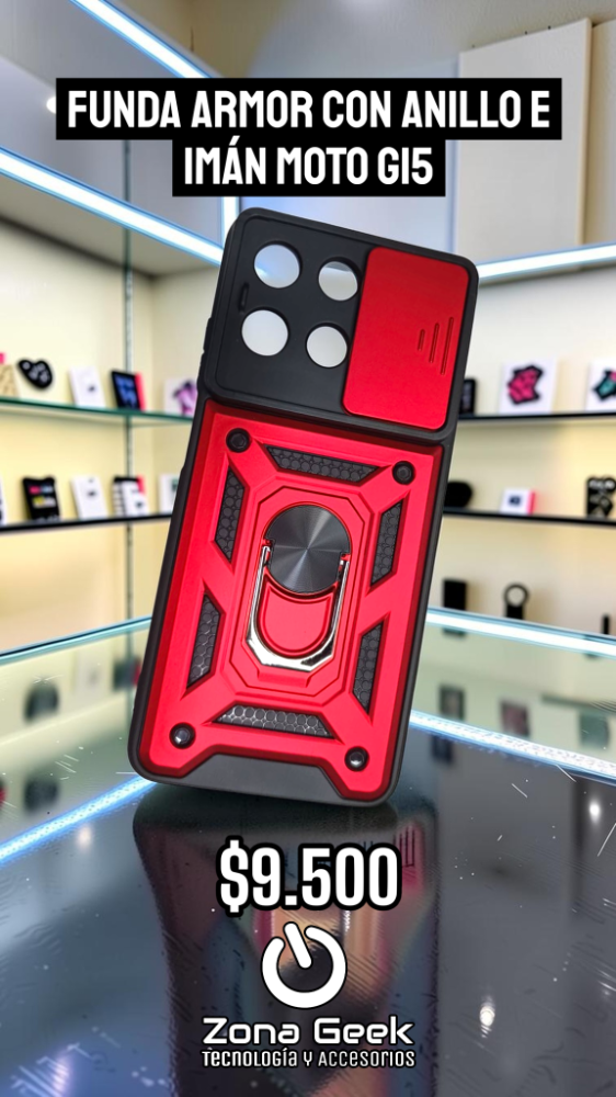 FUNDA ARMOR MOTO G15 ROJA