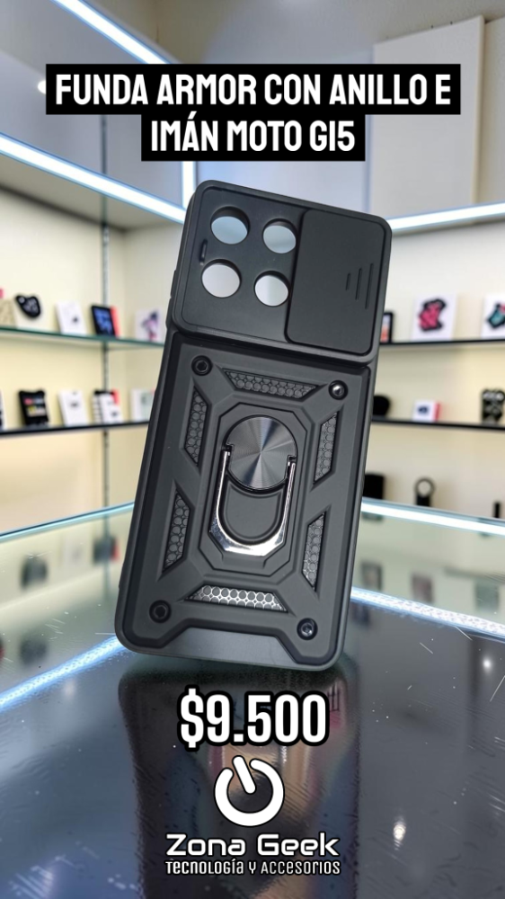 FUNDA ARMOR MOTO G15 NEGRA