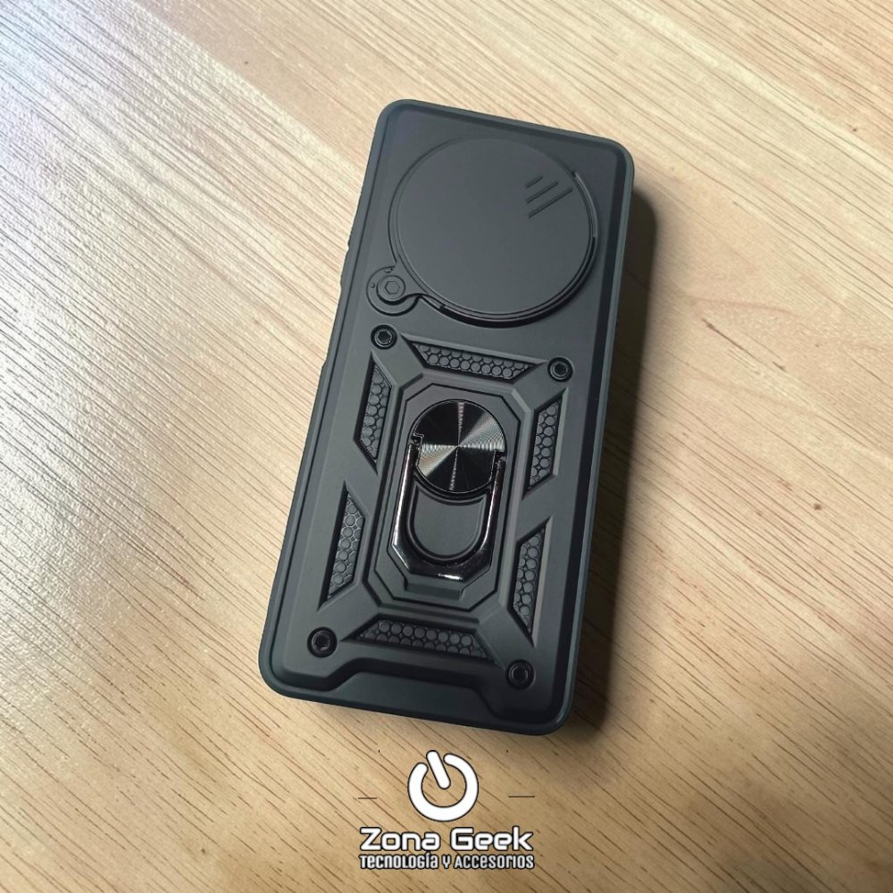 FUNDA ARMOR CON ANILLO E IMÁN POCO C75 REDMI 14C NEGRA
