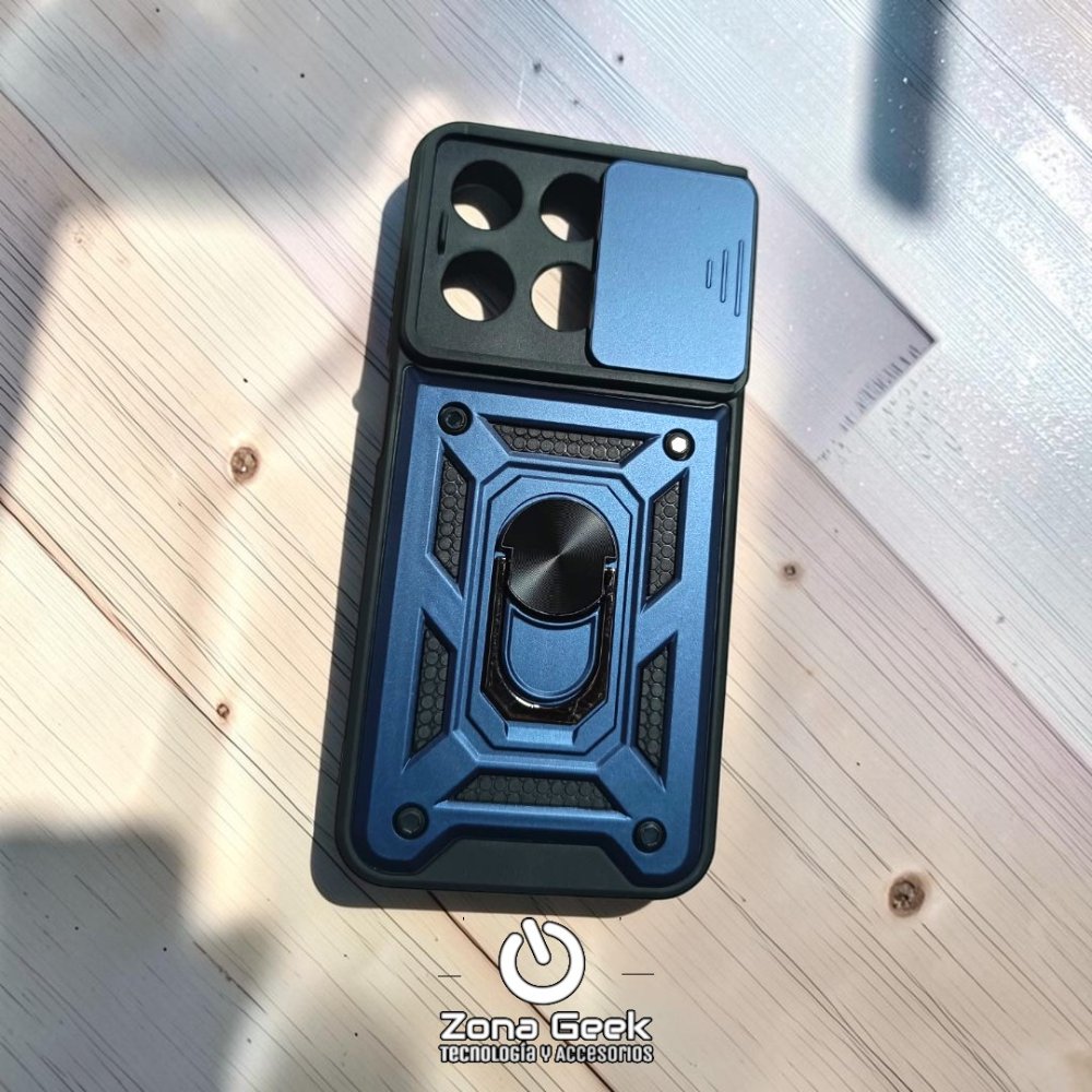 FUNDA ARMOR CON ANILLO E IMÁN MOTO G67/ G77 AZUL