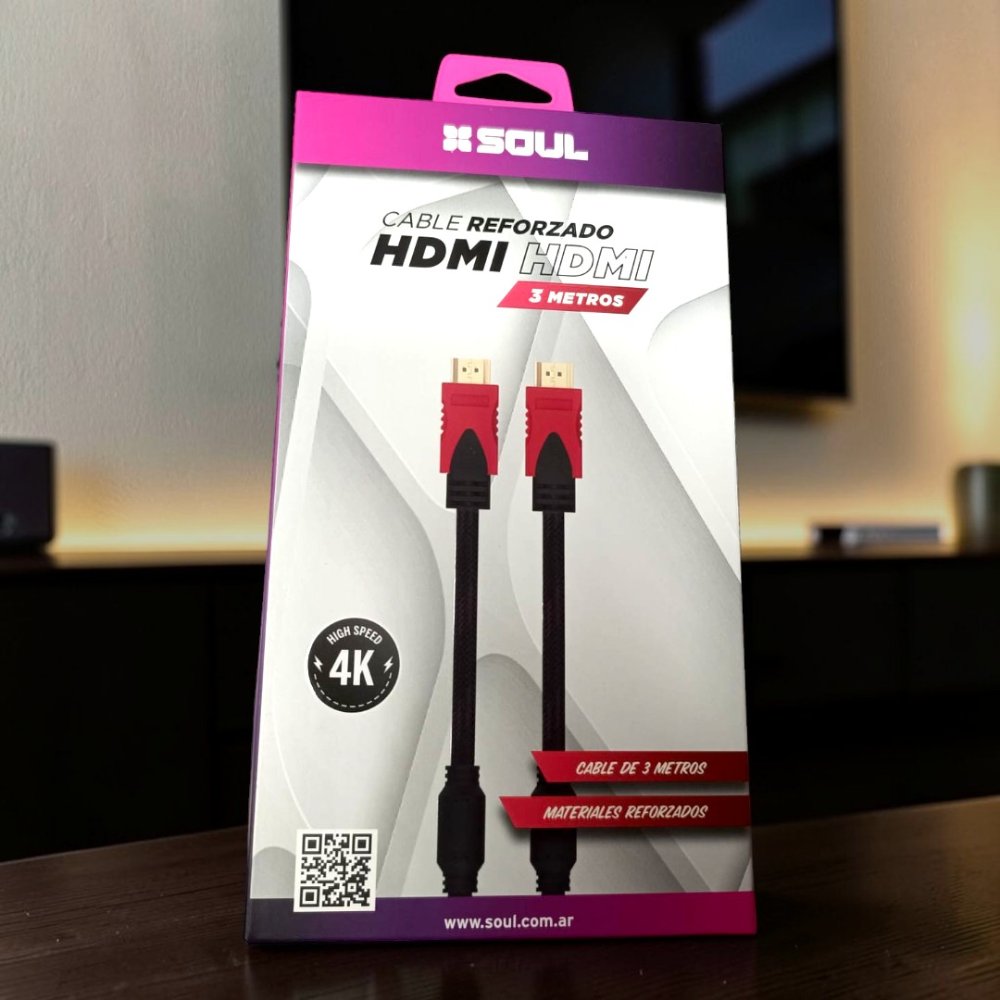 CABLE HDMI SOUL 3,0 M. REFORZADO