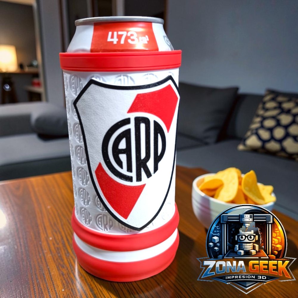 PORTA LATAS RIVER PLATE x 473 cm3