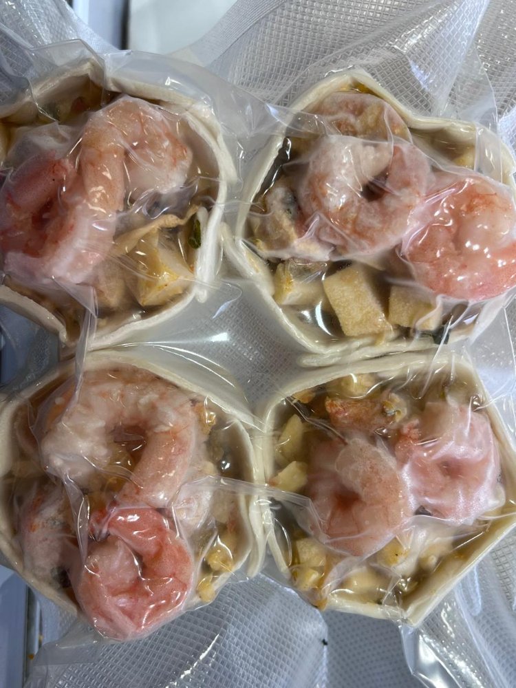 Canastitas de camarón x4