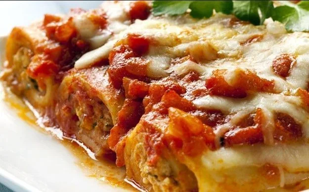 Canelones de carne y verdura