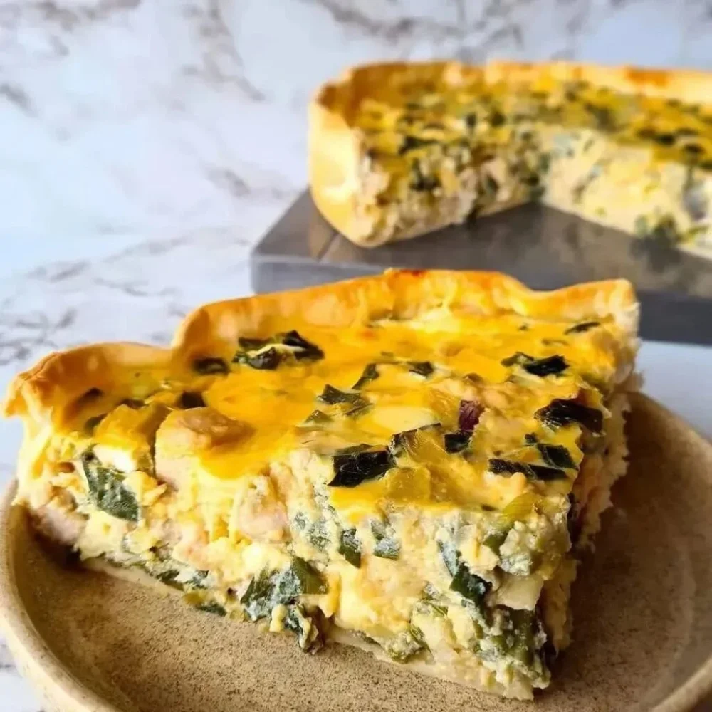Tarta de pollo al verdero chica