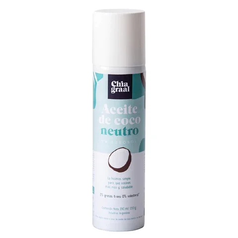 Aceite de coco en aerosol