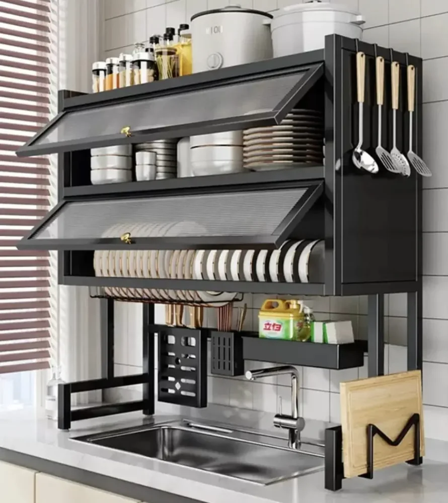 ESCURRIDOR PLATOS DE 65 CM CON 2 TAPA