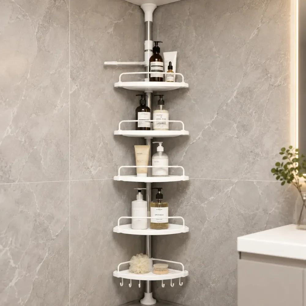 ORGANIZADOR ESQUINERO BAÑO AJUSTABLE