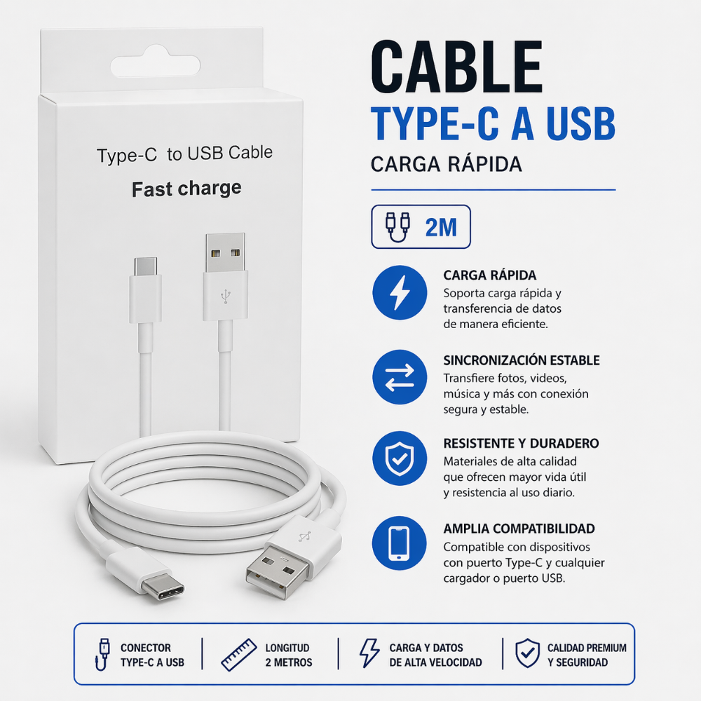 CABLE TYPE-C A USB