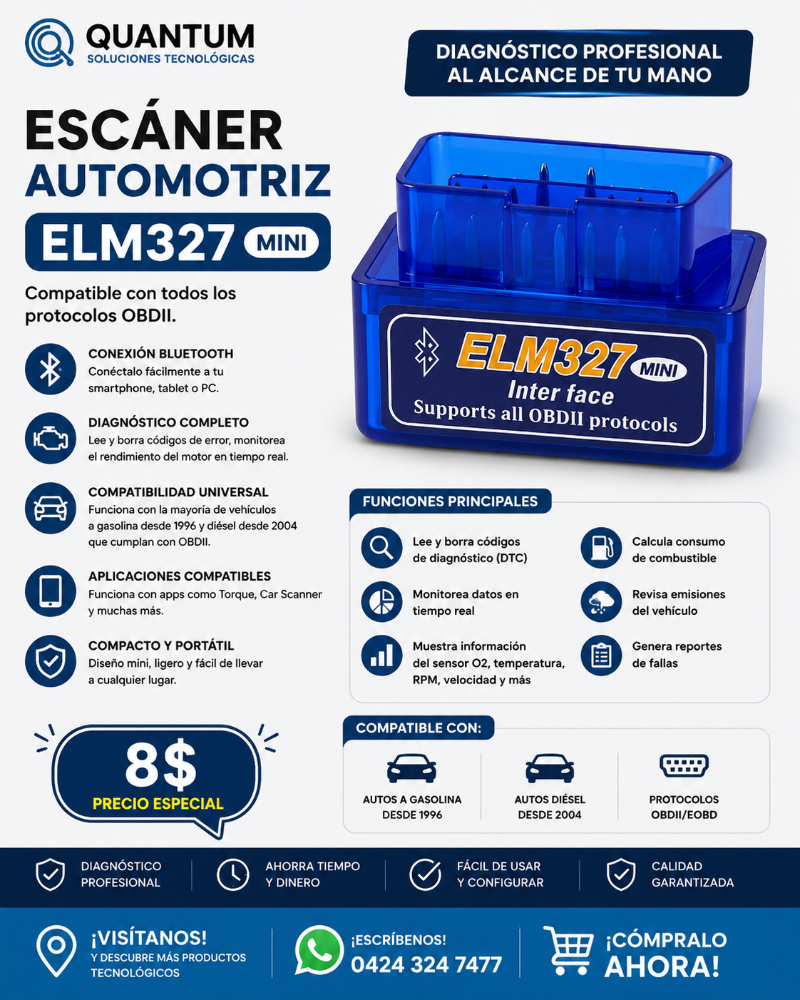 ESCANER AUTOMOTRIZ ELM327