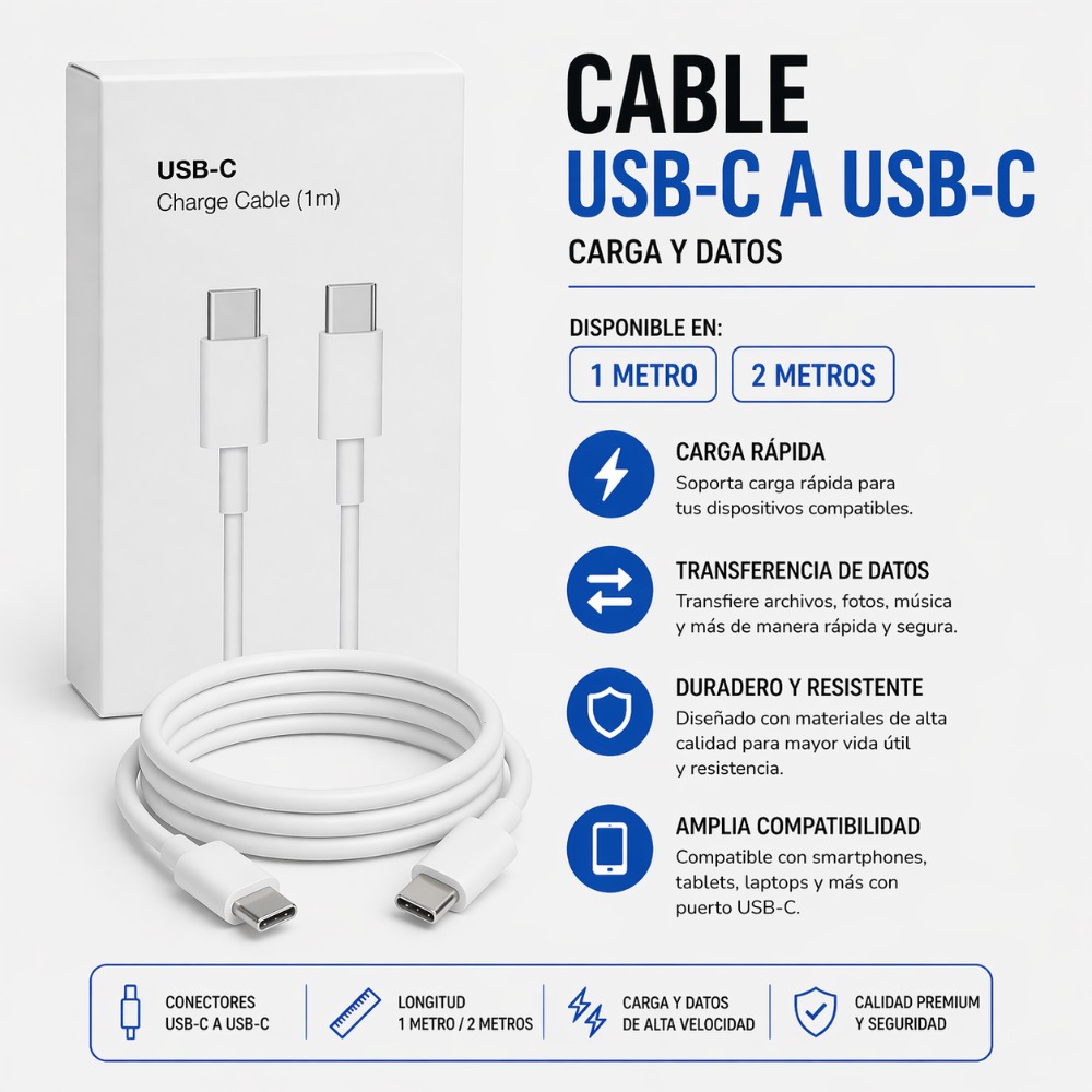 CABLE USB-C A USB-C