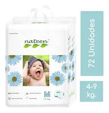 PAÑALES NATEEN TALLE M POR 72