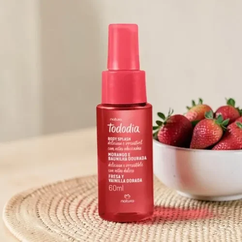 MINI BODY SPLASH MORANGO E BAUNILHA DOURADA 60ML