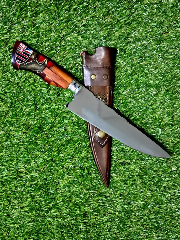 Faca 8" - cabo Flamengo - lâmina aço inox 3 mm