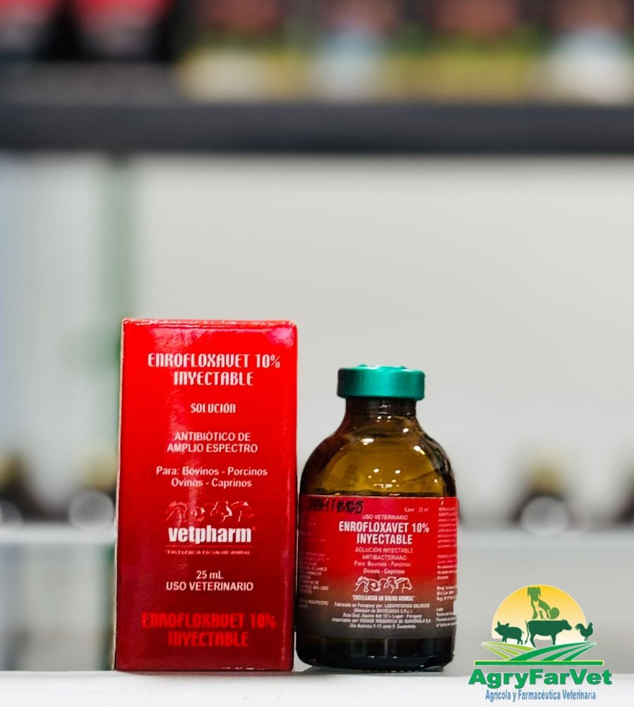 Enrofloxavet 10% Inyectable / 25 Ml