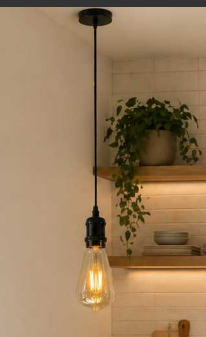 LAMP SOQUET DE LUJO CON BOMBILLO PERA