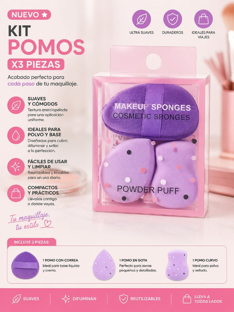 KIT POMOS X3 PIEZAS