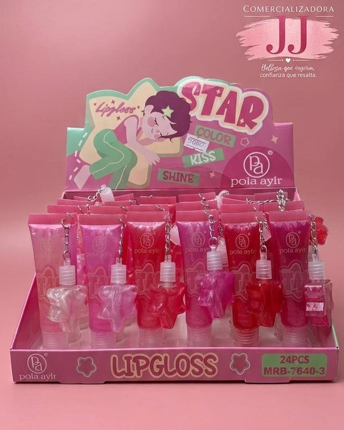 LIP GLOSS CON LLAVERO ESTRELLA POLA AYLR