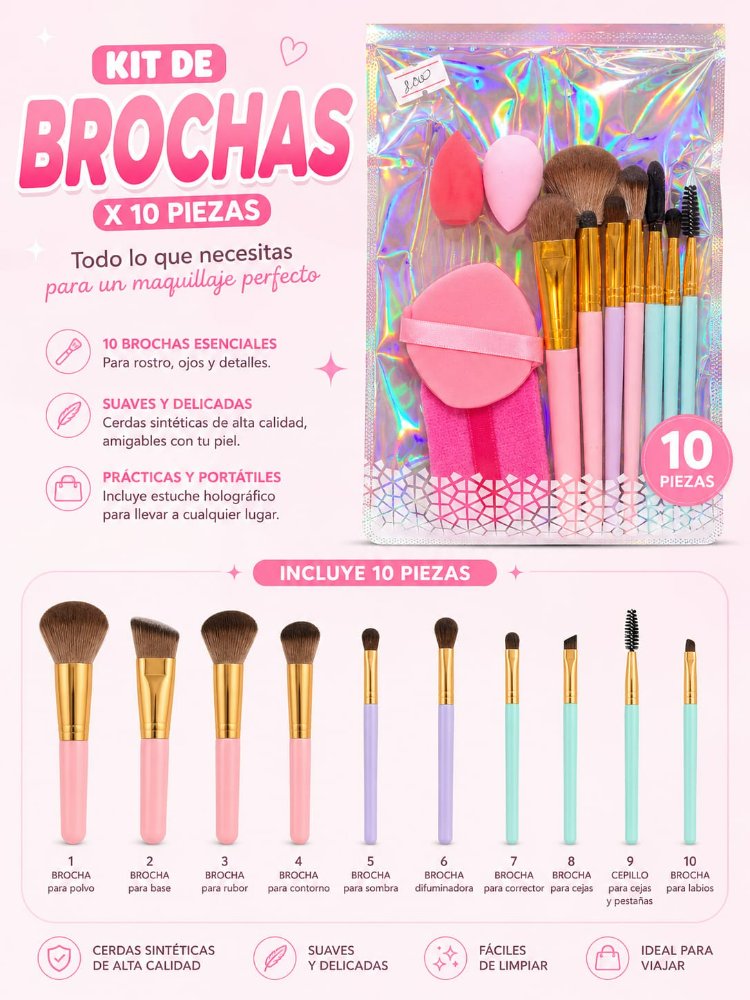KIT DE BROCHAS X10