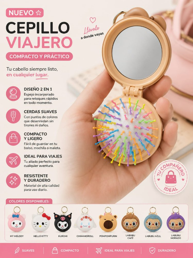 CEPILLO VIAJERO CON ESPEJO (PERSONAJES)