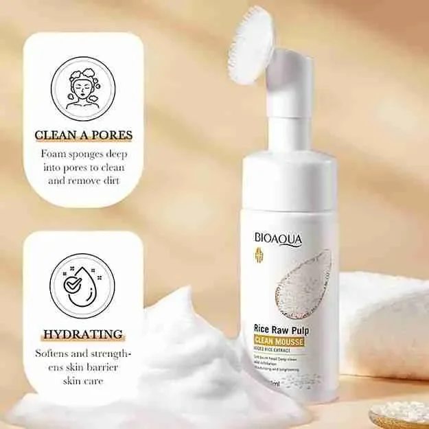 JABON FACIAL ESPUMA DE ARROZ CON APLICADOR