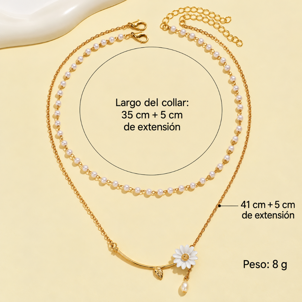 CH 244 - COLLAR BOHEMIO PARA MUJER CON CADENA CON CUENTAS