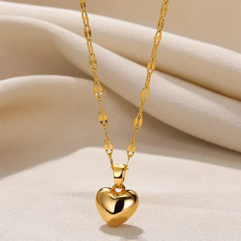 CH 275 - COLLAR COLGANTE MUJER ACERO INOXIDABLE 304 CORAZÓN