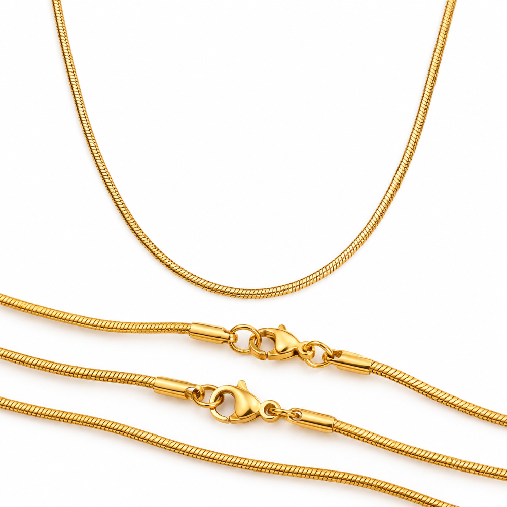 CH 144 - COLLAR DE ACERO INOXIDABLE 316L CON CADENA DESLIZANTE