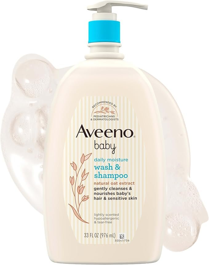 Aveeno Baby Jabón Corporal y Champú de Hidratación Diaria 33 fl onz