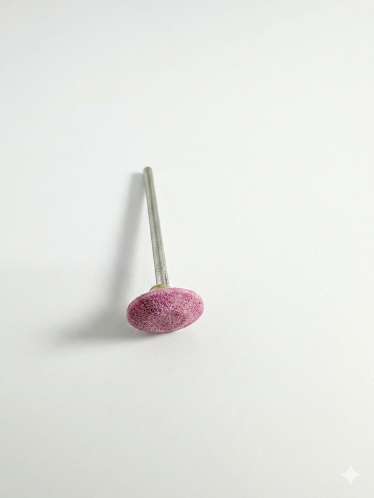Piedra para tallar con eje rosada