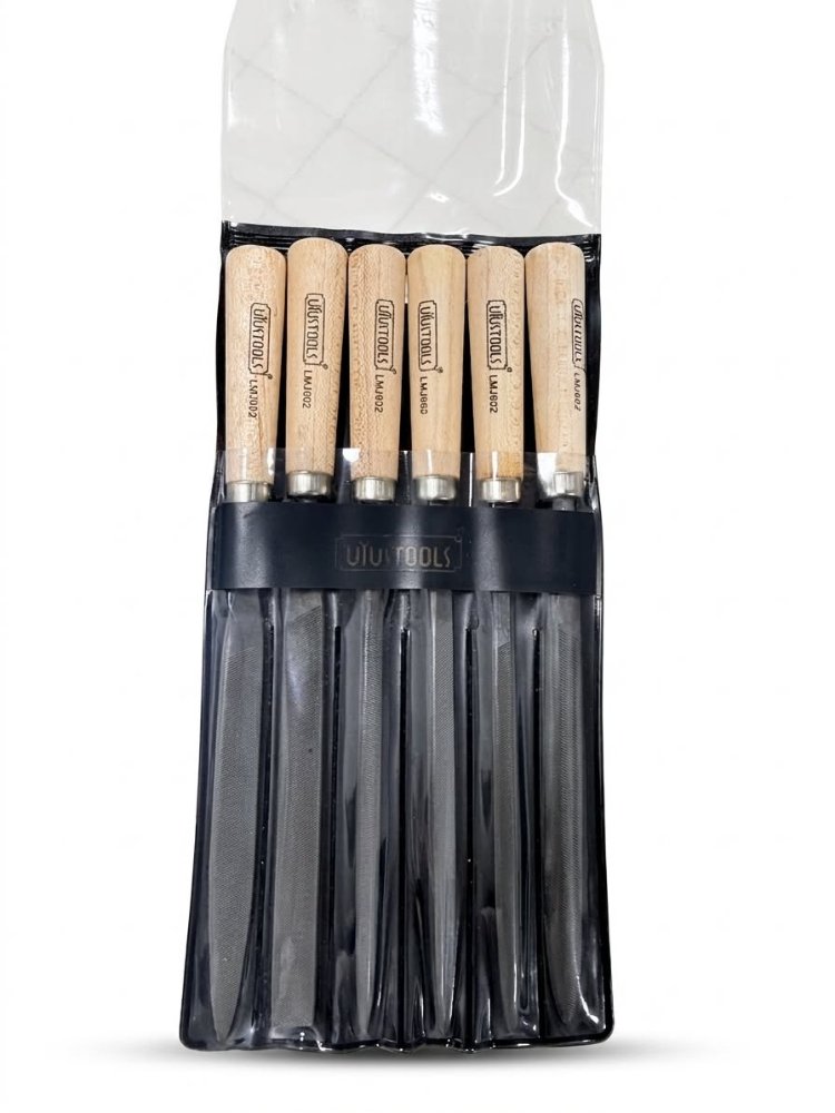 Juego de limas cabo de madera x6 Uyustools