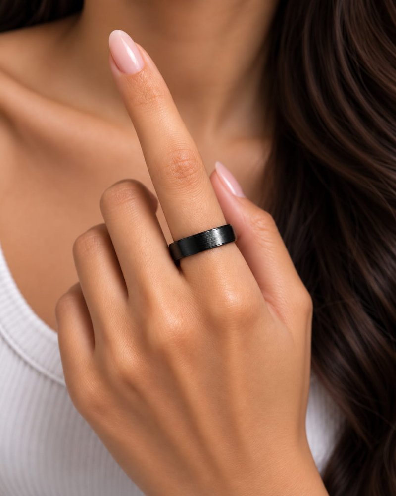 ANILLO BLACK MATTE B ACERO