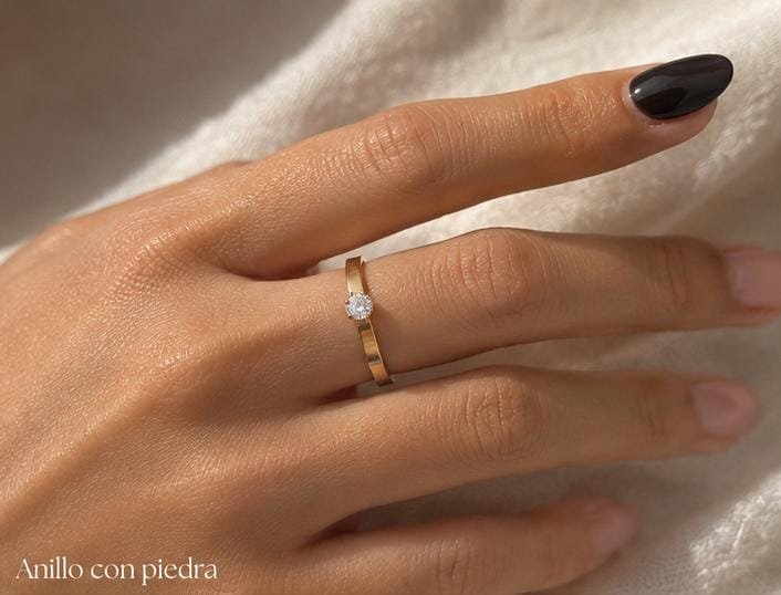 ANILLO DE COMP ROSA ACERO